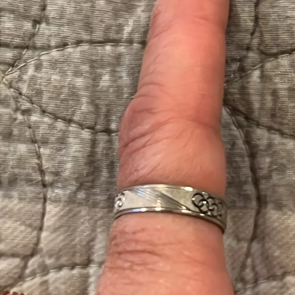 Vintage Olympics rings sterling silver ring size 8.5